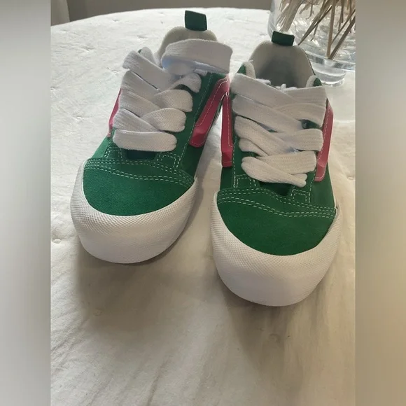 Vans Classic Green and White Sneakers - Picture 6 of 10